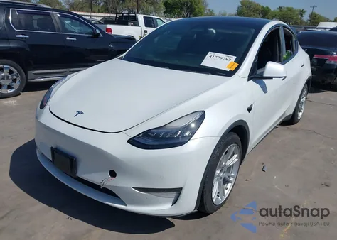 2021 Tesla Model Y Long Range Dual Motor All-Wheel Drive z USA, uszkodzony, nr VIN 5YJYGDEE8MF069679